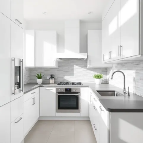 Biała Kuchnia Szary Blat Jakie Płytki