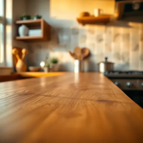 Drewniany blat w kuchni cena