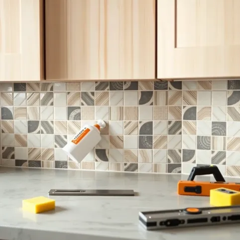 Jak położyć płytki w kuchni między szafkami