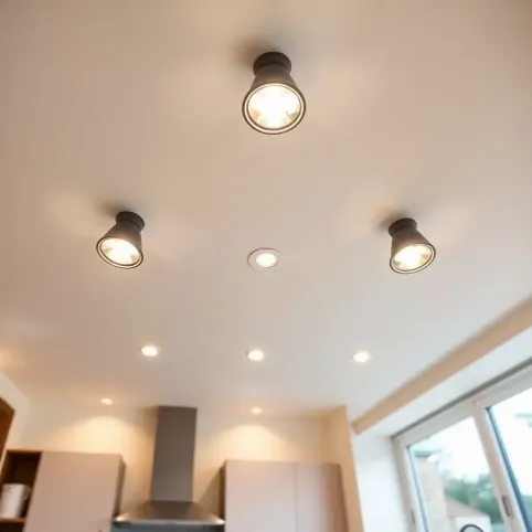 Jak rozmieścić halogeny na suficie w kuchni