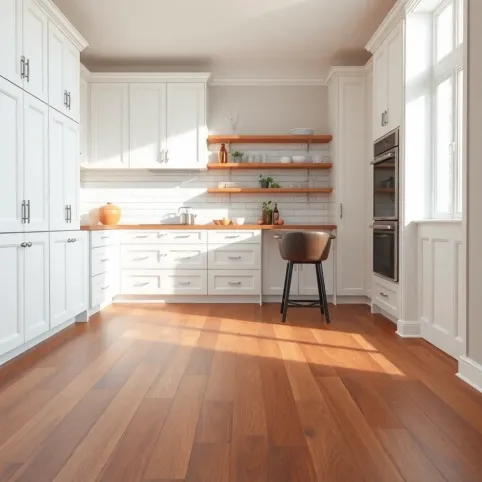 Jaka Podłoga Do Białej Kuchni Z Drewnianym Blatem