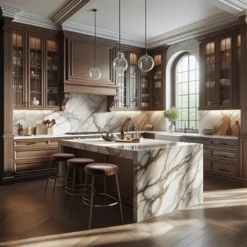 jaki blat do brązowych mebli kuchennych