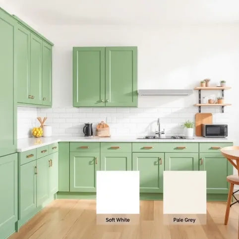 Jaki kolor ścian do zielonych mebli w kuchni