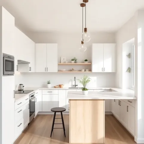 Mała kuchnia z wyspą  inspiracje