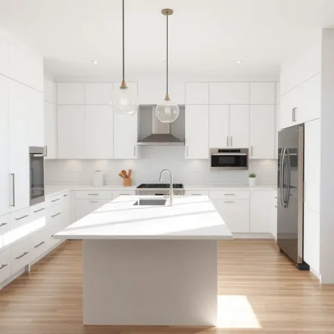 Nowoczesne kuchnię z wyspą