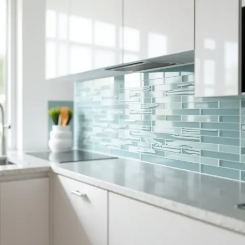 Szkło zamiast płytek w kuchni cena